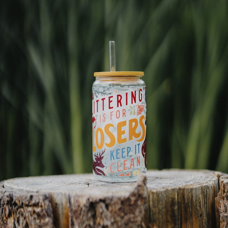 Littering is For Losers Beer Glass Tumbler