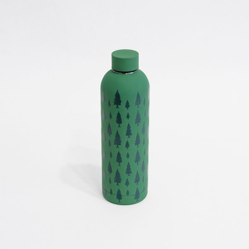 Pine Trees Water Bottle - Green