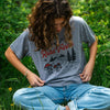 Road Tripping Ladies Boxy Tee - Granite Heather - The Montana Scene