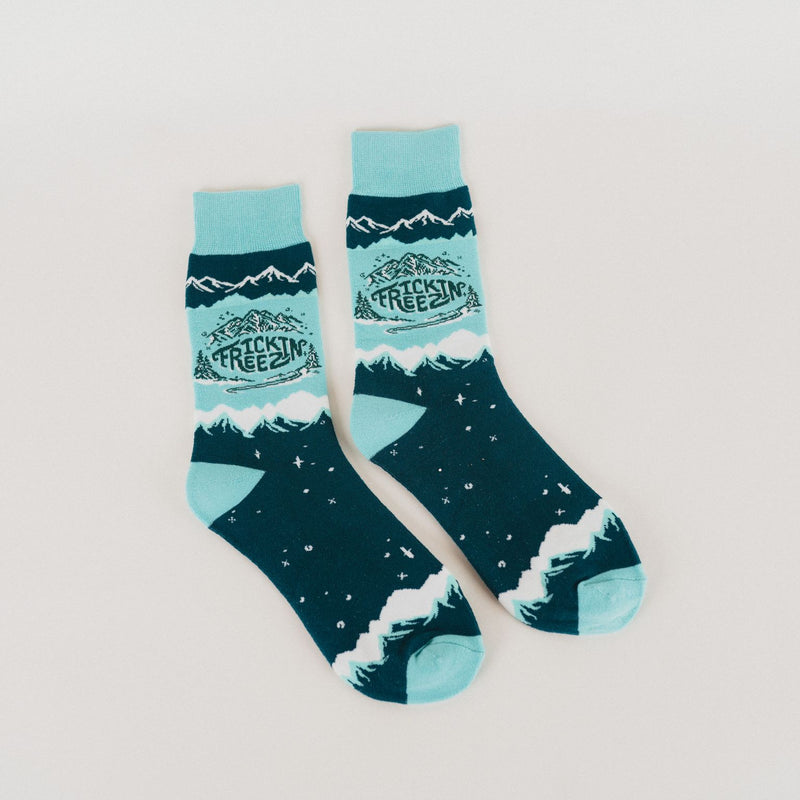 Frickin Freezin Unisex Socks - Blue - The Montana Scene