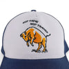 Not Tame Bison Trucker - Navy/White - The Montana Scene