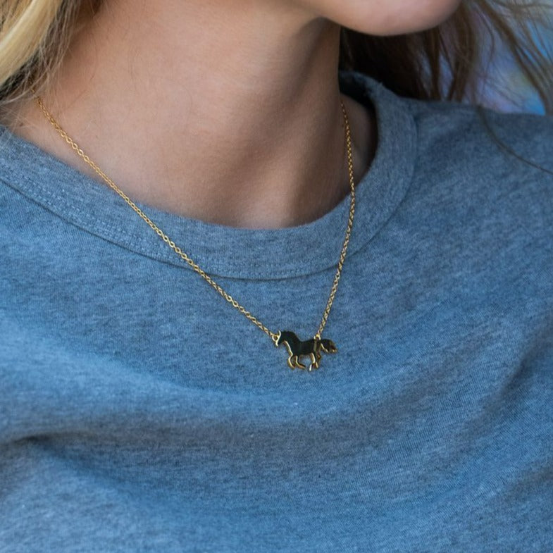 Horse Necklace - Gold- Discontinued