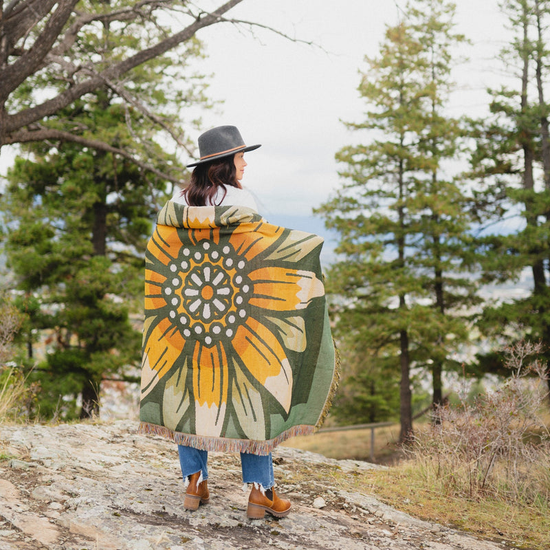 Flower Knit Blanket