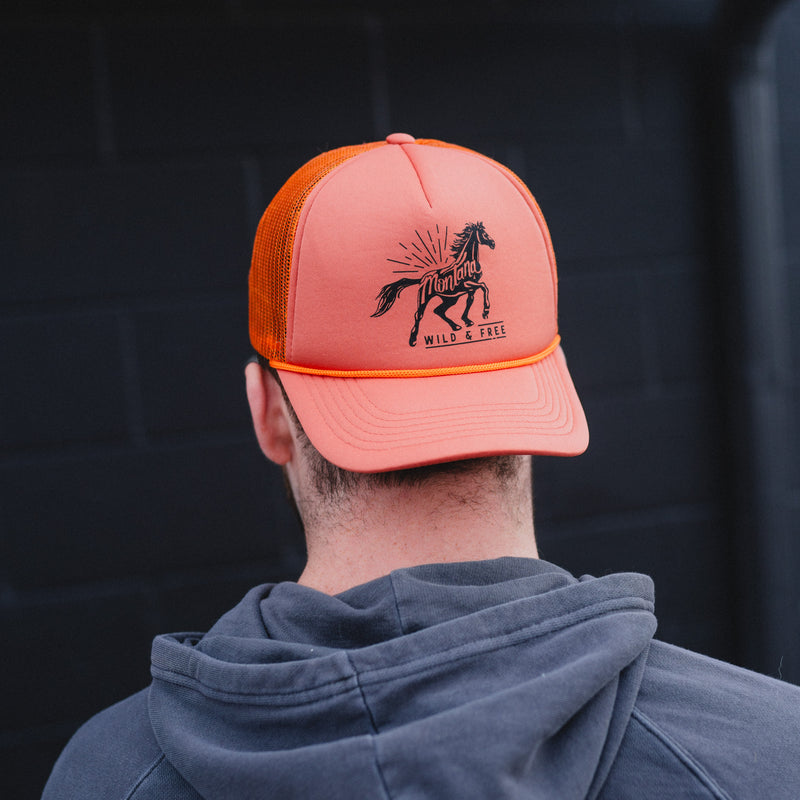 Wild & Free Foam Trucker - Dusty Orange - The Montana Scene