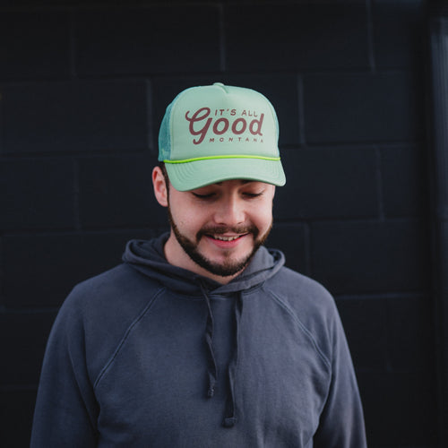 It's All Good Montana Foam Trucker - Mint - The Montana Scene