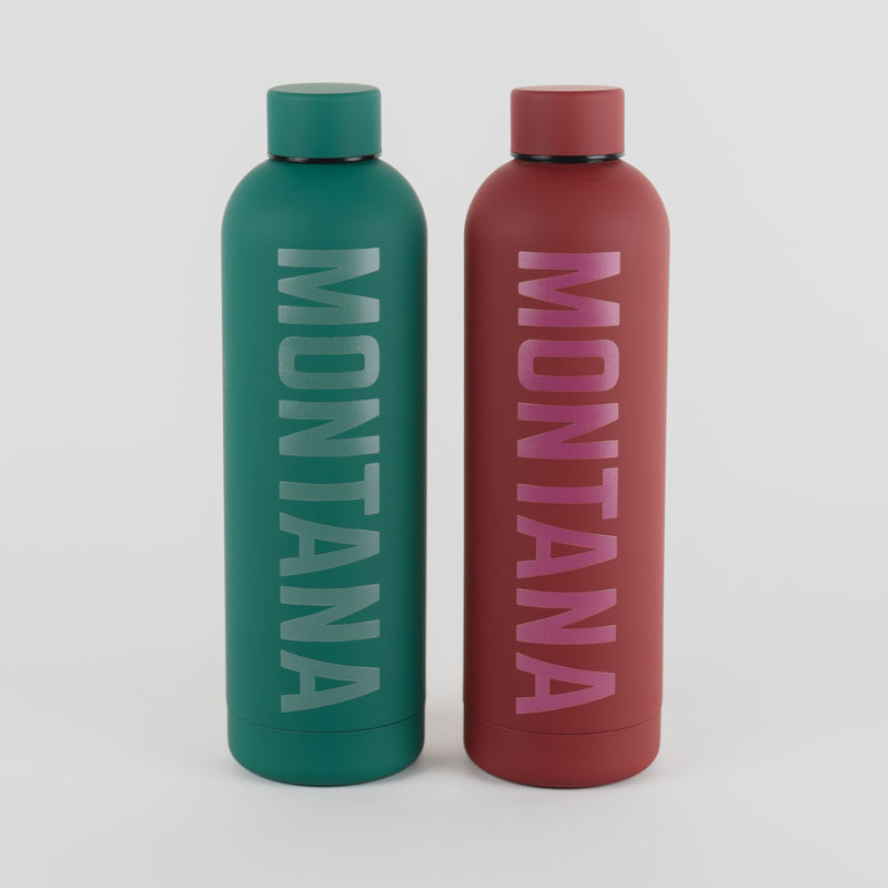 Montana Water Bottle - Maroon - The Montana Scene