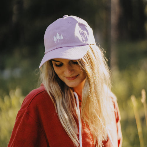 Three Tree Dad Hat - Dusty Purple