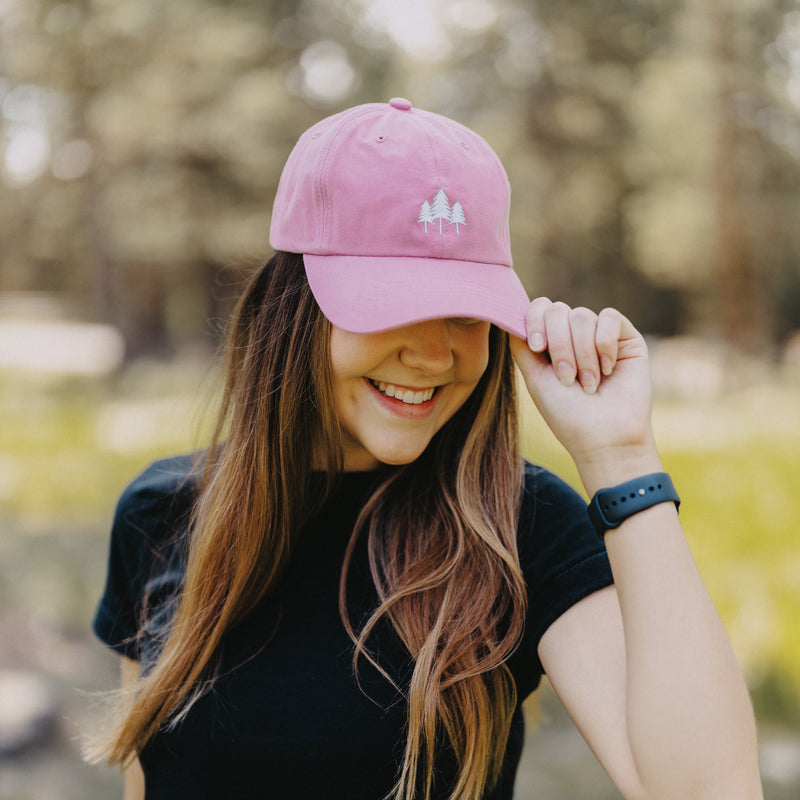 Three Tree Dad Hat - Lilac - The Montana Scene