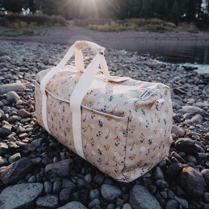 Mountain Wildflower Duffle Bag - Cream - The Montana Scene