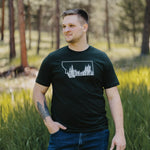 Montana Tree Line Unisex Tee- Dark Olive - The Montana Scene