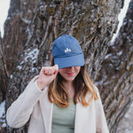 Three Tree Dad Hat - Slate Blue - The Montana Scene