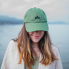 Three Tree Dad Hat - Green - The Montana Scene