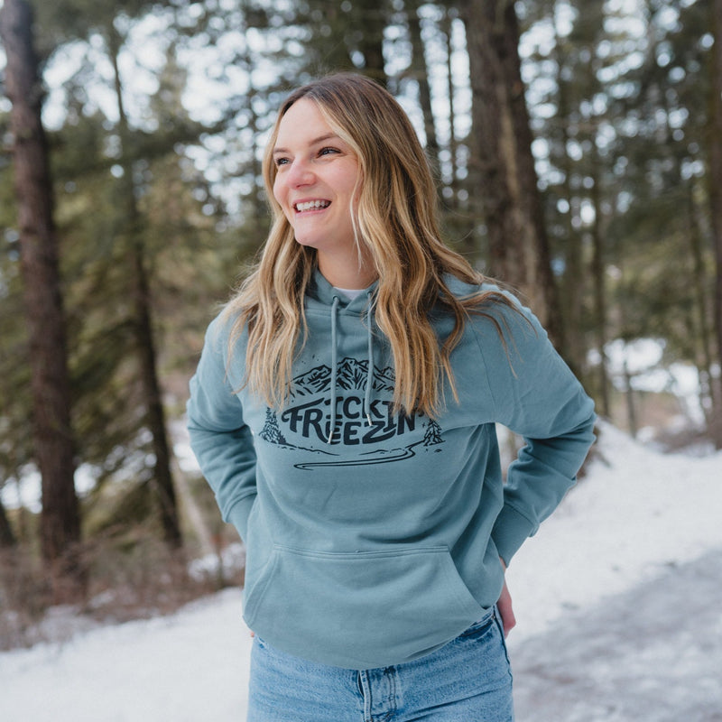 Frickin Freezin Unisex Hoodie - Mineral - The Montana Scene