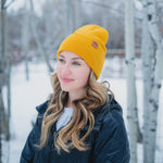 Three Tree Foldover Beanie - Mustard - The Montana Scene