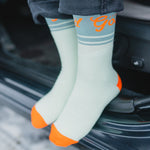 It's All Good Montana Unisex Socks - Orange/Dusty Blue - The Montana Scene