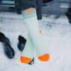 It's All Good Montana Unisex Socks - Orange/Dusty Blue - The Montana Scene