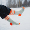 It's All Good Unisex Socks - Sage/Orange - The Montana Scene