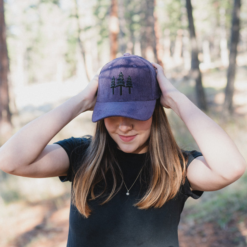 Big 3 Tree Corduroy Trucker - Purple