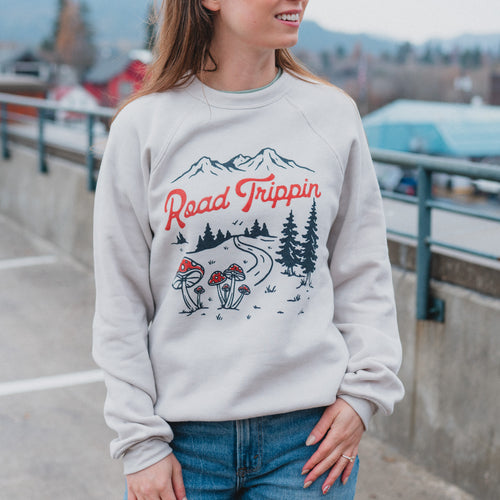 Road Trippin Unisex Pullover - Heather Dust - The Montana Scene