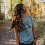 Montana Bear Unisex Tee- Light Denim - The Montana Scene