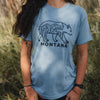 Montana Bear Unisex Tee- Light Denim - The Montana Scene