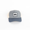 Tri Tone Tree Trucker - Grey/Blue