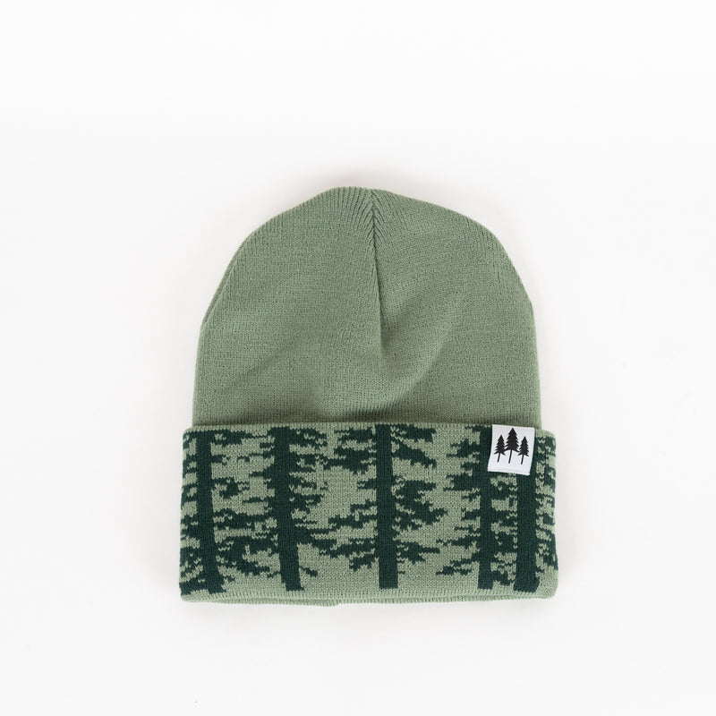 Woodland Beanie - Green - The Montana Scene