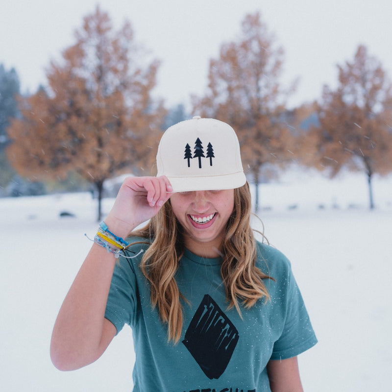Big Three Tree Snapback - Cream