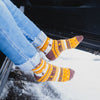 Golden Forest Unisex Socks - Mustard/Brown - The Montana Scene