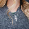 Pine Tree Necklace - Silver - The Montana Scene