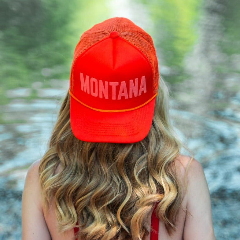 Montana Foam Trucker - Hunter Orange - The Montana Scene