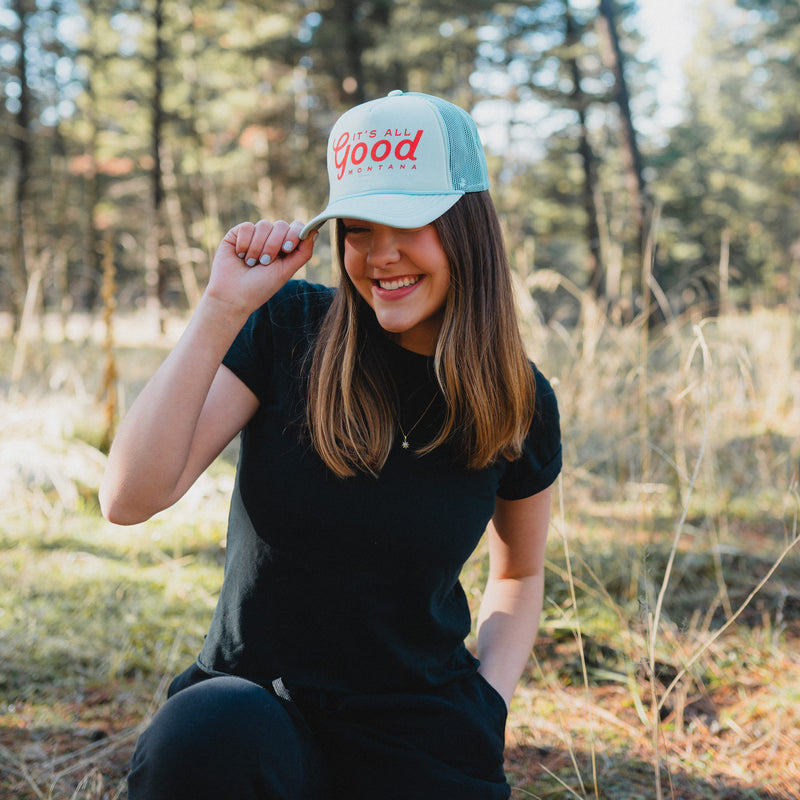 It's All Good Montana Foam Trucker - Light Blue - The Montana Scene