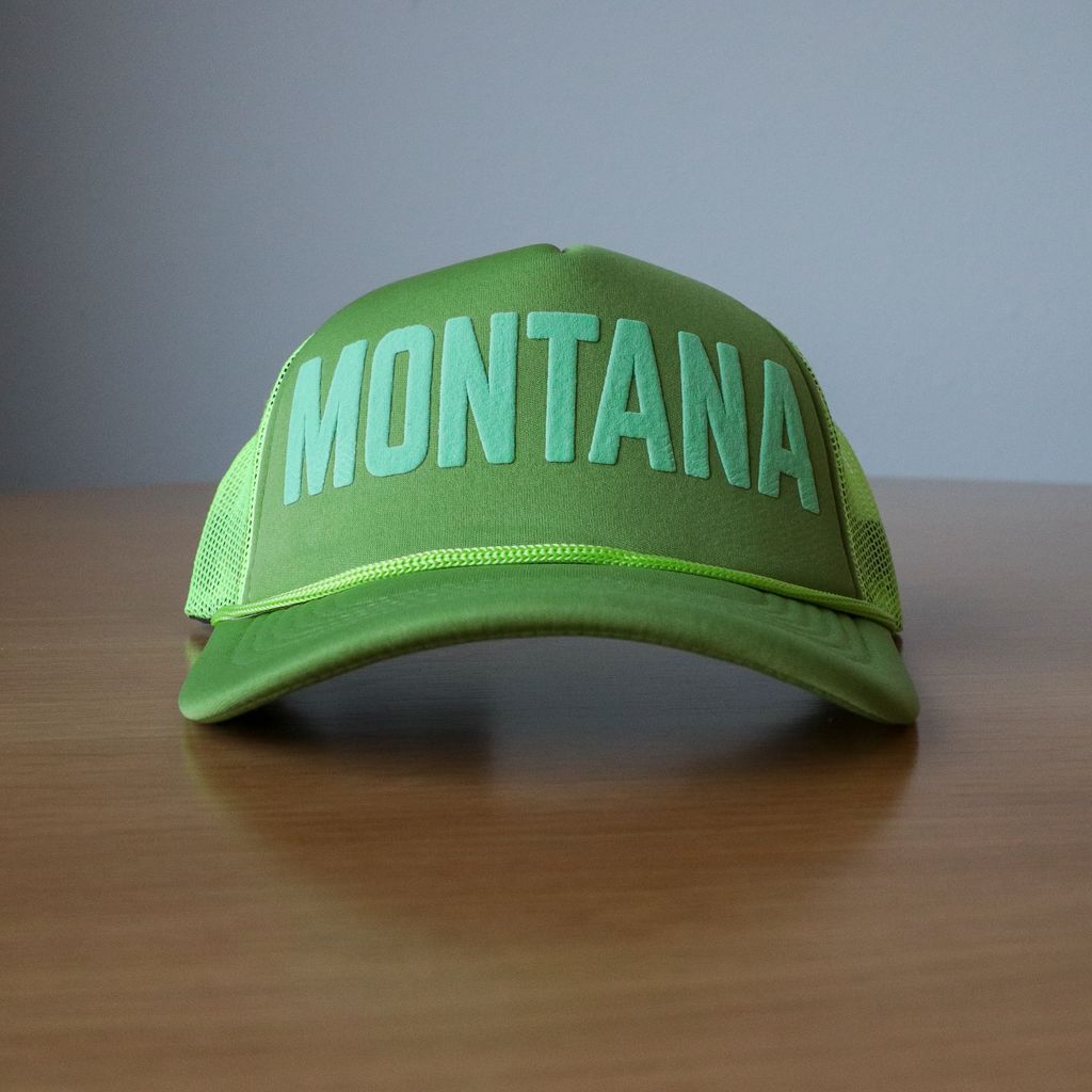 Montana Foam Kids Trucker - Green - The Montana Scene