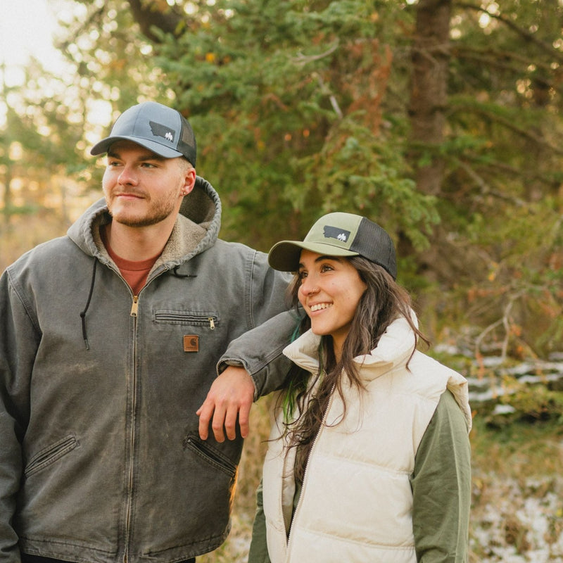 Montana Scene Tree Trucker - Green