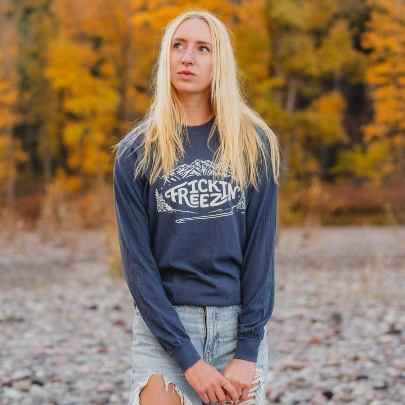 Frickin Freezin Unisex Long Sleeve - Navy