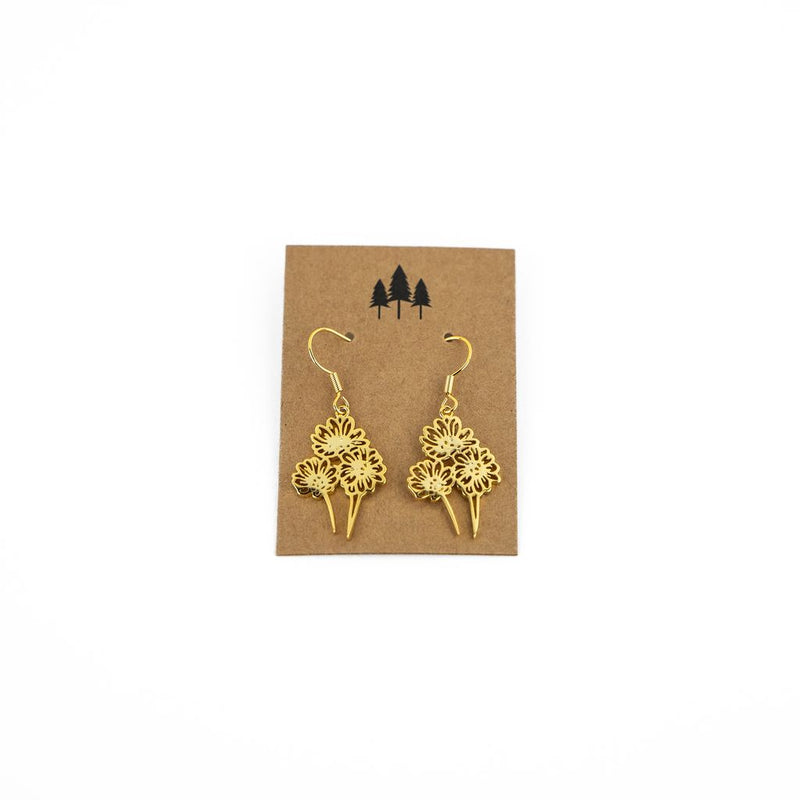 Daisy Earrings - Gold