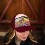 Wildflower Field Unisex Trucker - Maroon