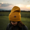 Three Tree Foldover Beanie - Mustard - The Montana Scene