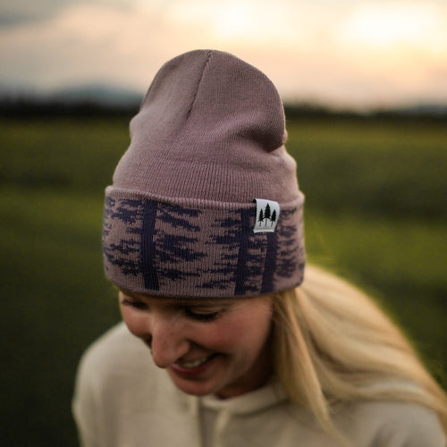 Woodland Beanie - Purple - The Montana Scene