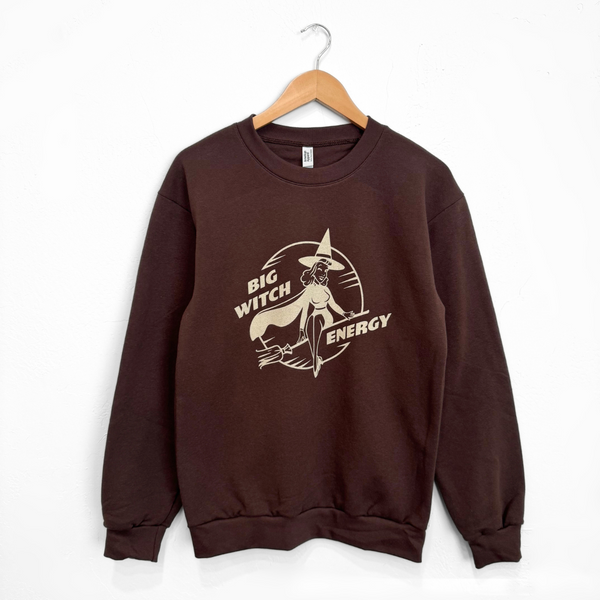 Big Witch Energy Unisex Pullover - Brown - The Montana Scene