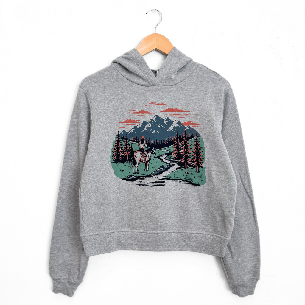 Take Me Home Ladies Hoodie - Athletic Heather - The Montana Scene