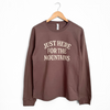 Just Here for the Mountains Unisex Long Sleeve - Cocoa - The Montana Scene
