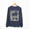 Fireside Unisex Long Sleeve - Washed Navy - The Montana Scene