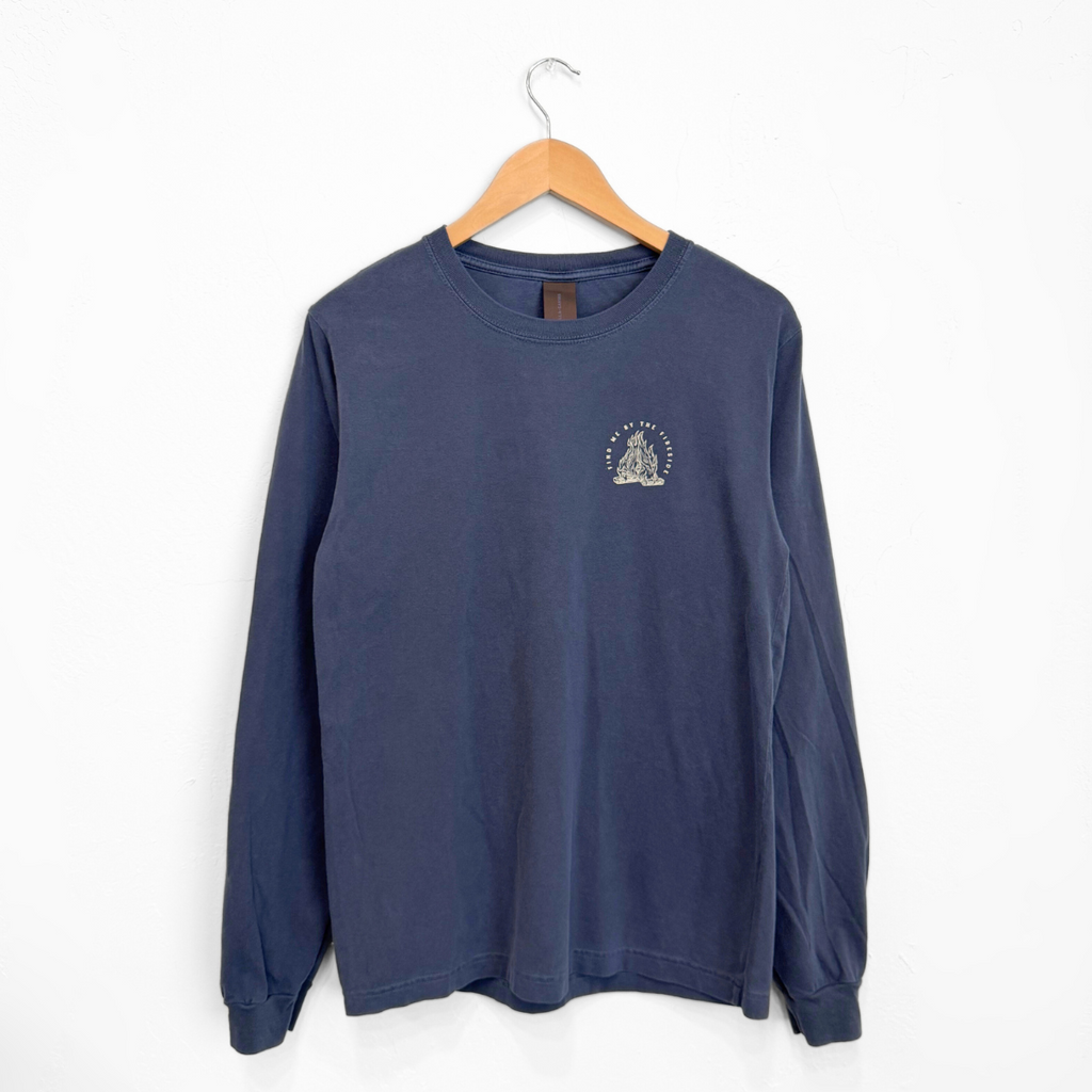 Fireside Unisex Long Sleeve - Washed Navy - The Montana Scene