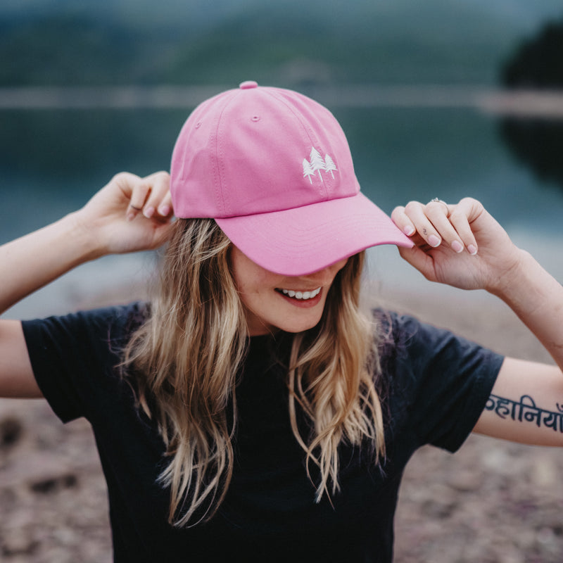 Three Tree Dad Hat - Lilac - The Montana Scene