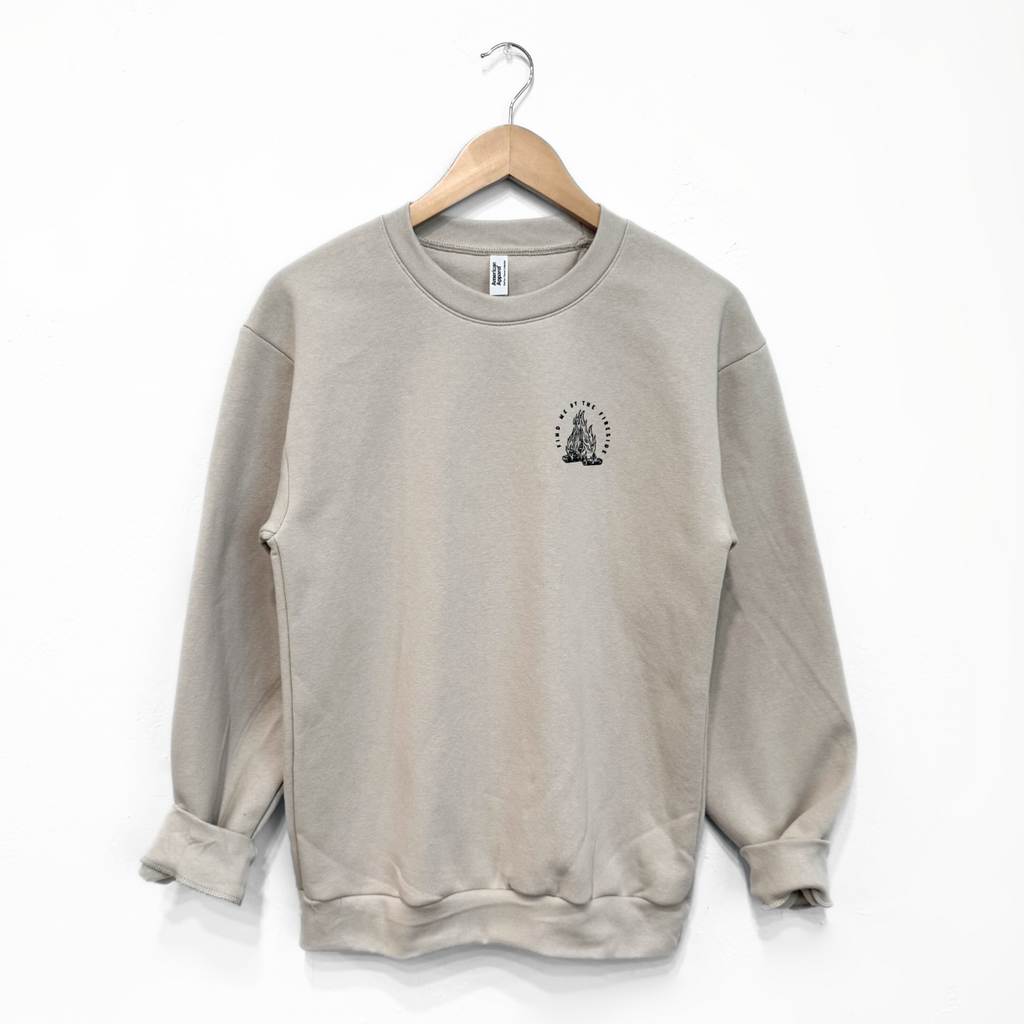 Fireside Unisex Pullover - Bone - The Montana Scene