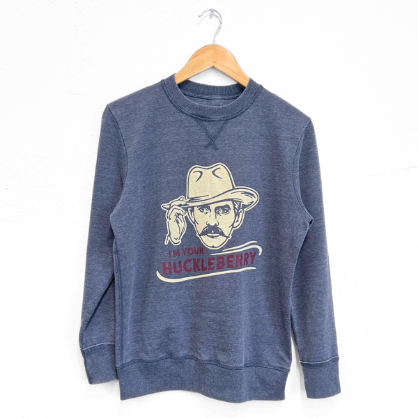 I'm Your Huckleberry Unisex Pullover - Washed Navy - The Montana Scene
