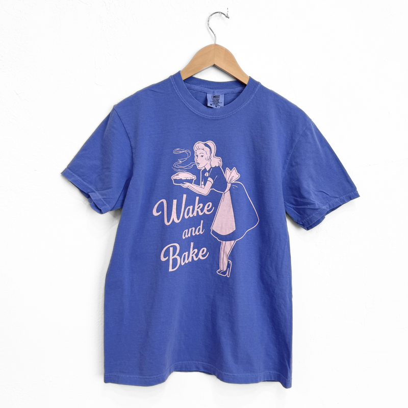 Wake and Bake Unisex Tee - Periwinkle