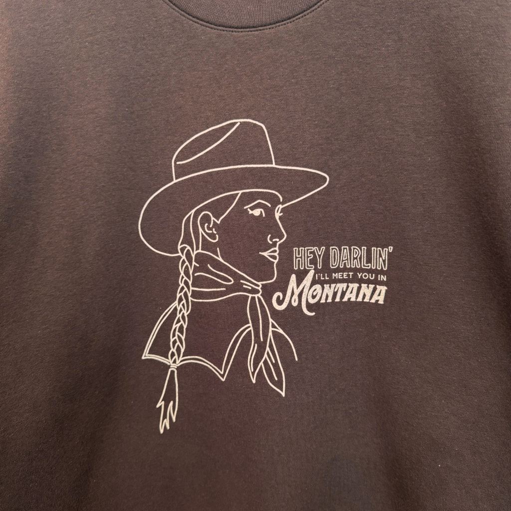 Hey Darlin Unisex Pullover - Brown - The Montana Scene