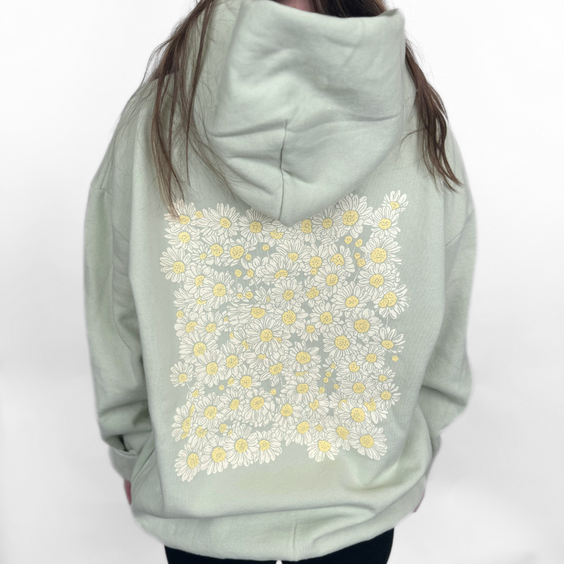 Daisy Days Unisex Hoodie - Honey Dew - The Montana Scene